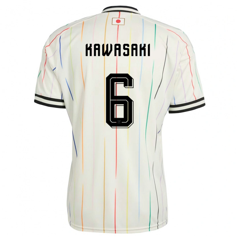 Danxen Hombre Camiseta Japón Sota Kawasaki #6 Blanco Negro 2ª Equipación 26-28 La Camisa México
