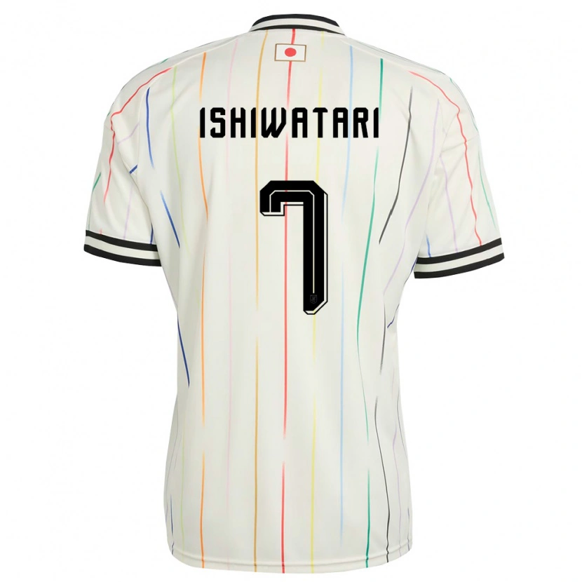Danxen Hombre Camiseta Japón Nelson Ishiwatari #7 Blanco Negro 2ª Equipación 26-28 La Camisa México