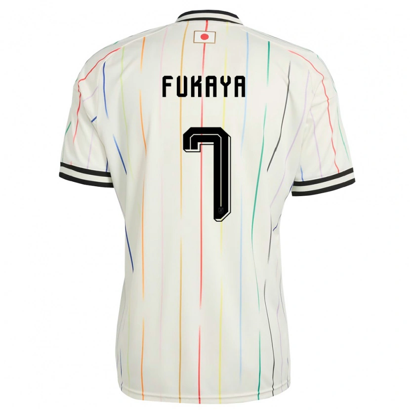 Danxen Hombre Camiseta Japón Sakuto Fukaya #7 Blanco Negro 2ª Equipación 26-28 La Camisa México