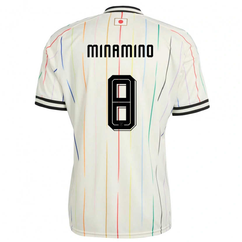 Danxen Hombre Camiseta Japón Takumi Minamino #8 Blanco Negro 2ª Equipación 26-28 La Camisa México