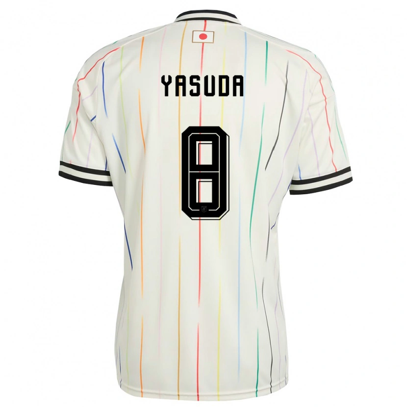 Danxen Hombre Camiseta Japón Kenshin Yasuda #8 Blanco Negro 2ª Equipación 26-28 La Camisa México