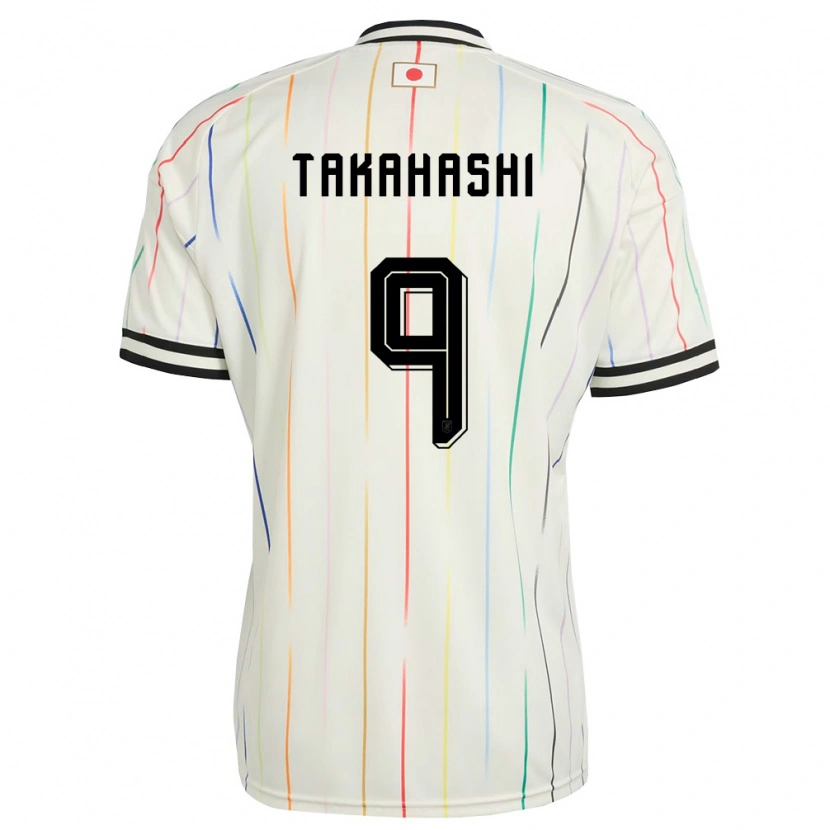 Danxen Hombre Camiseta Japón Hikaru Takahashi #9 Blanco Negro 2ª Equipación 26-28 La Camisa México