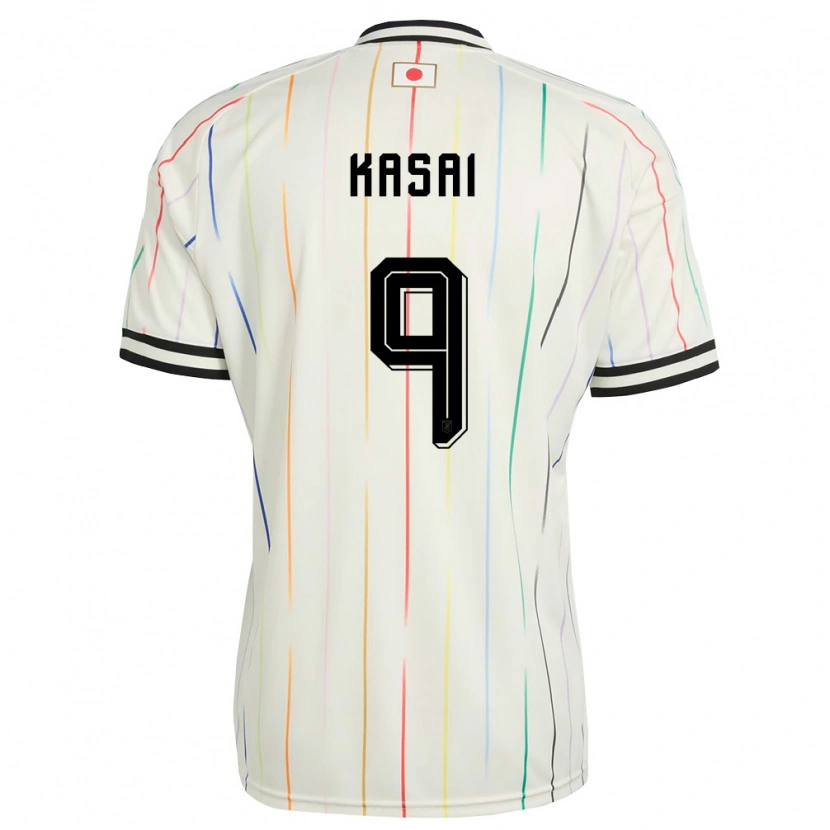 Danxen Hombre Camiseta Japón Mibuki Kasai #9 Blanco Negro 2ª Equipación 26-28 La Camisa México