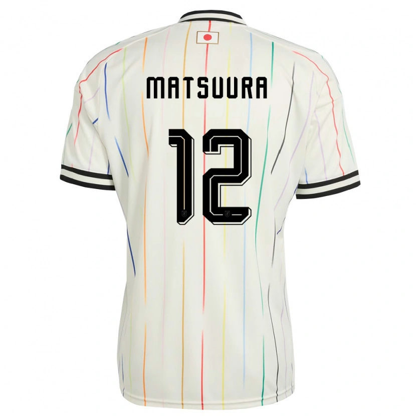 Danxen Hombre Camiseta Japón Hiroto Matsuura #12 Blanco Negro 2ª Equipación 26-28 La Camisa México