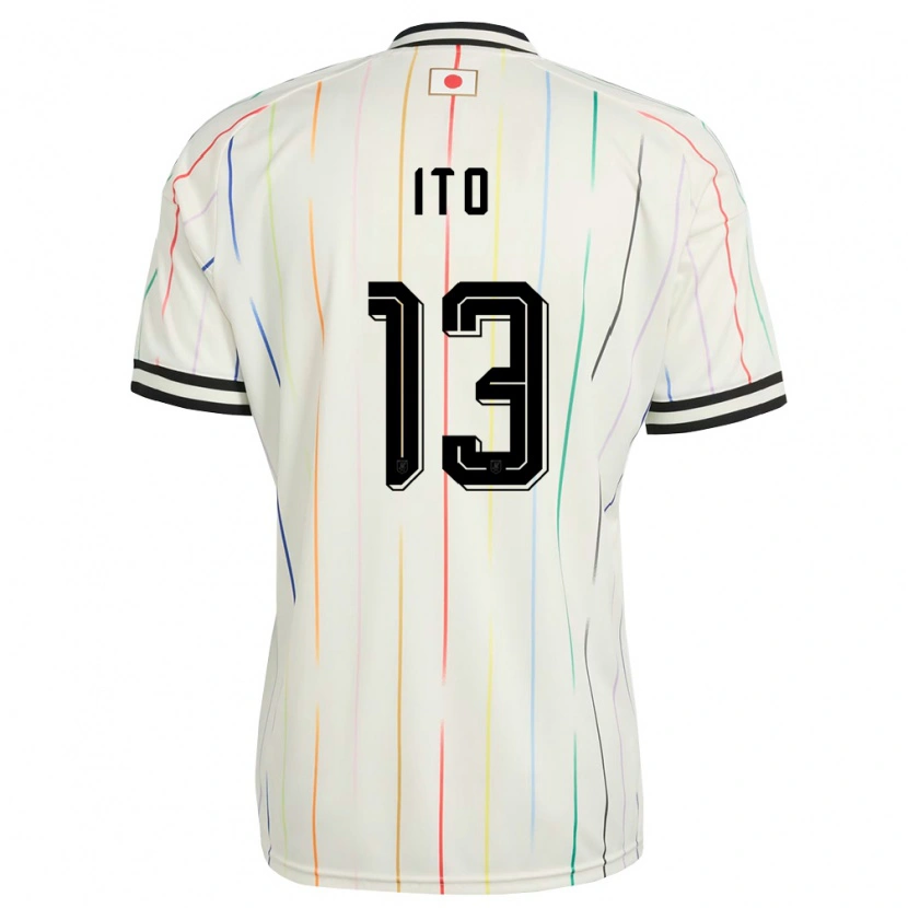Danxen Hombre Camiseta Japón Ko Ito #13 Blanco Negro 2ª Equipación 26-28 La Camisa México