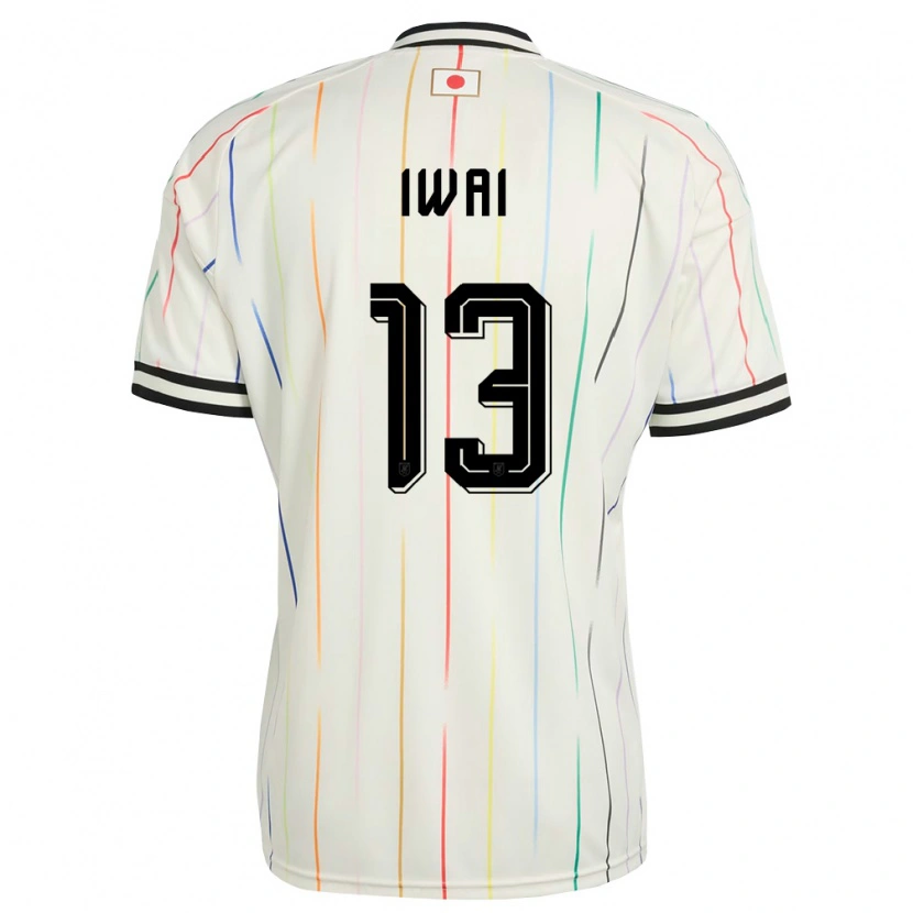 Danxen Hombre Camiseta Japón Yuta Iwai #13 Blanco Negro 2ª Equipación 26-28 La Camisa México
