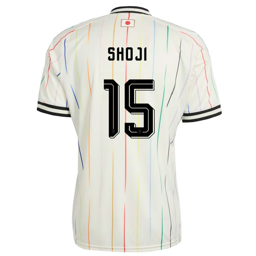Danxen Hombre Camiseta Japón Eito Shoji #15 Blanco Negro 2ª Equipación 26-28 La Camisa México