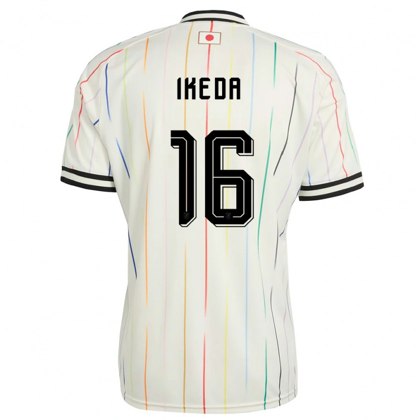 Danxen Hombre Camiseta Japón Shunta Ikeda #16 Blanco Negro 2ª Equipación 26-28 La Camisa México