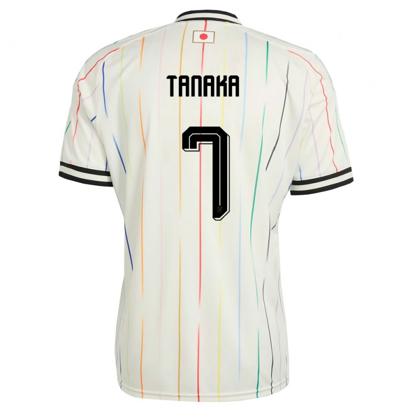 Danxen Hombre Camiseta Japón Ao Tanaka #7 Blanco Negro 2ª Equipación 26-28 La Camisa México
