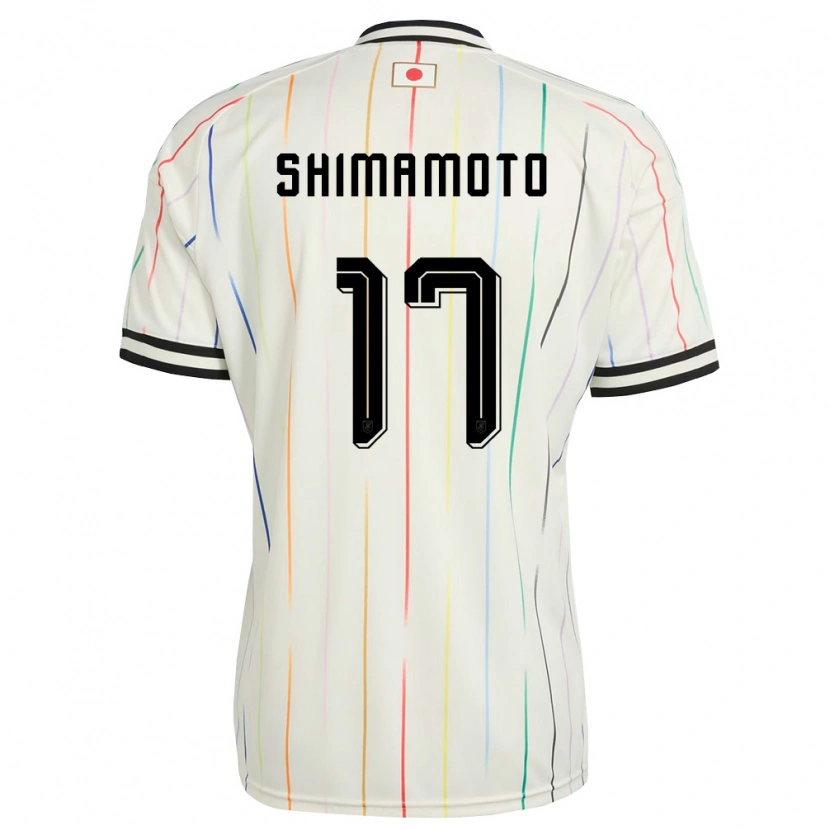 Danxen Hombre Camiseta Japón Yudai Shimamoto #17 Blanco Negro 2ª Equipación 26-28 La Camisa México
