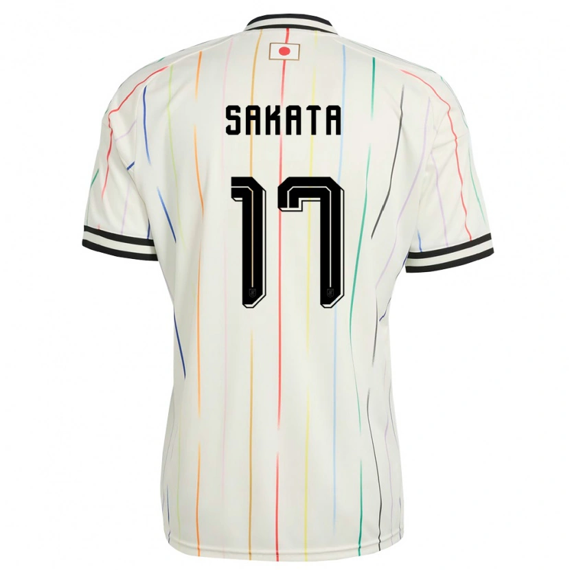Danxen Hombre Camiseta Japón Reiya Sakata #17 Blanco Negro 2ª Equipación 26-28 La Camisa México