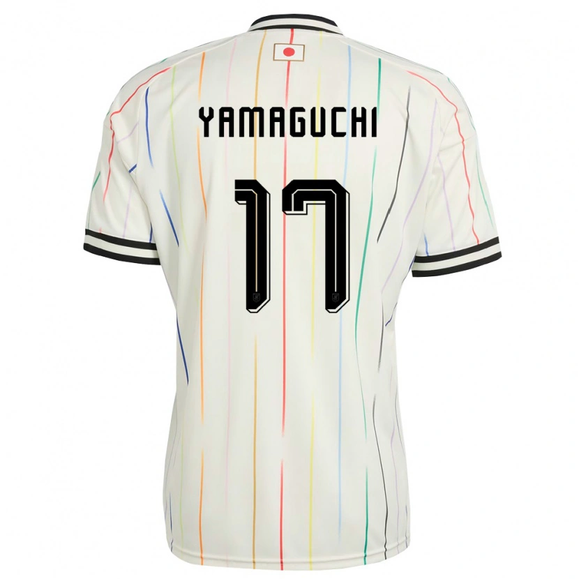 Danxen Hombre Camiseta Japón Taiyo Yamaguchi #17 Blanco Negro 2ª Equipación 26-28 La Camisa México