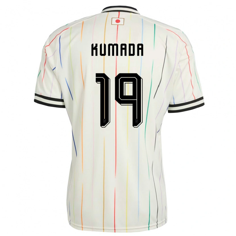 Danxen Hombre Camiseta Japón Yoshito Kumada #19 Blanco Negro 2ª Equipación 26-28 La Camisa México