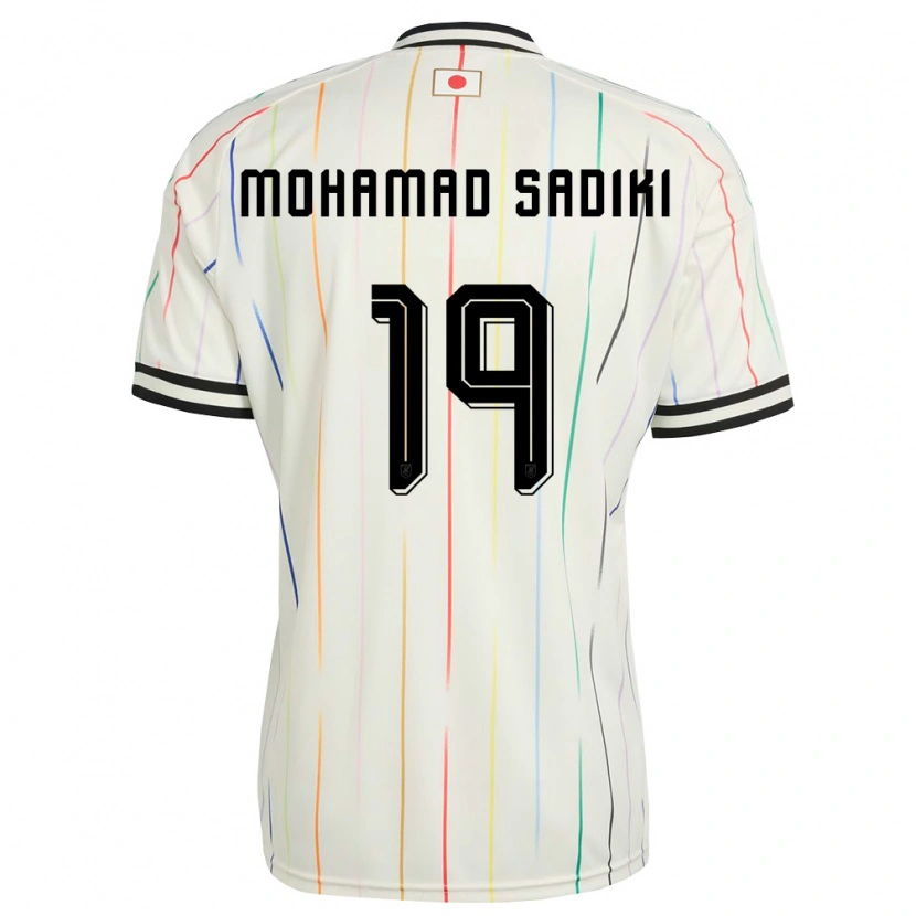 Danxen Hombre Camiseta Japón Mohamad Sadiki Wade #19 Blanco Negro 2ª Equipación 26-28 La Camisa México