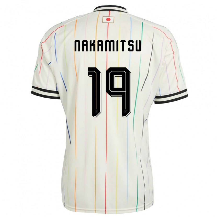Danxen Hombre Camiseta Japón Kanata Nakamitsu #19 Blanco Negro 2ª Equipación 26-28 La Camisa México