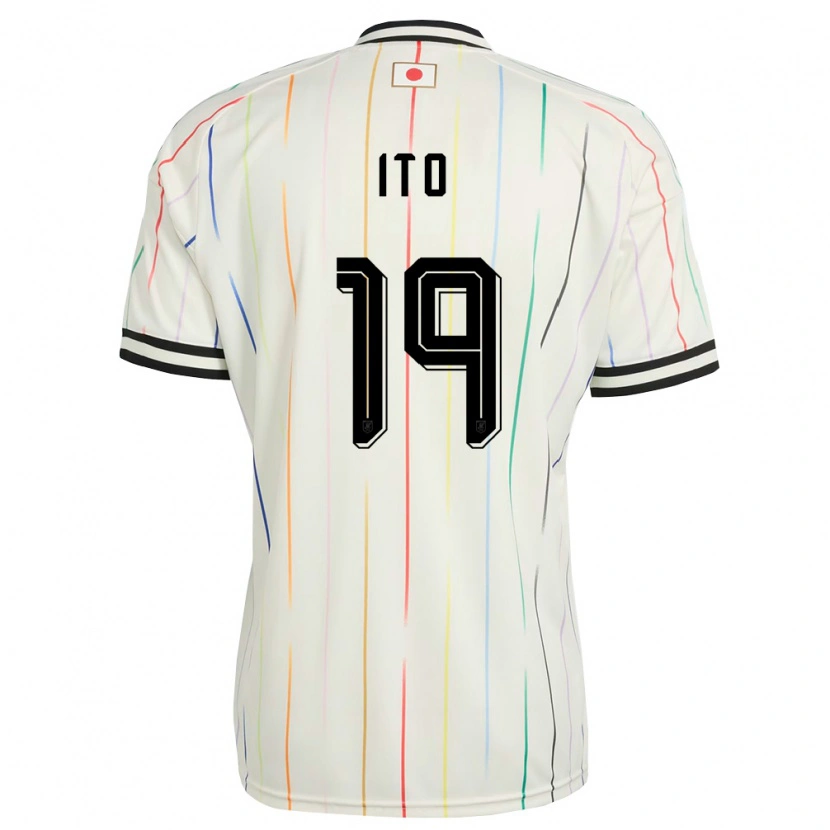 Danxen Hombre Camiseta Japón Yu Ito #19 Blanco Negro 2ª Equipación 26-28 La Camisa México
