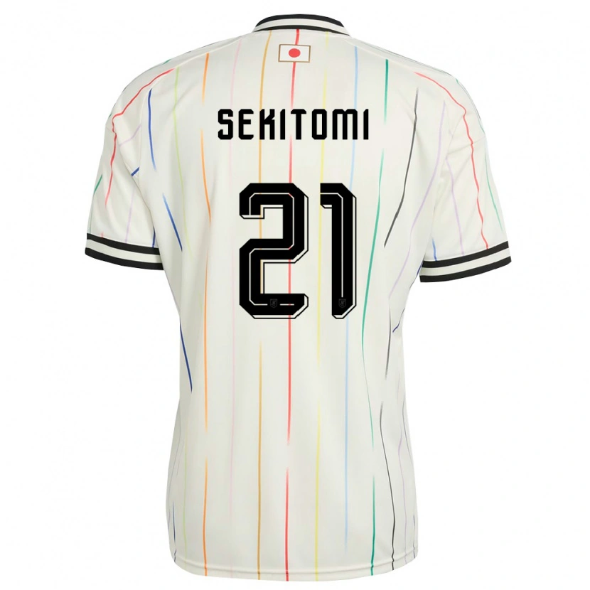 Danxen Hombre Camiseta Japón Kanta Sekitomi #21 Blanco Negro 2ª Equipación 26-28 La Camisa México