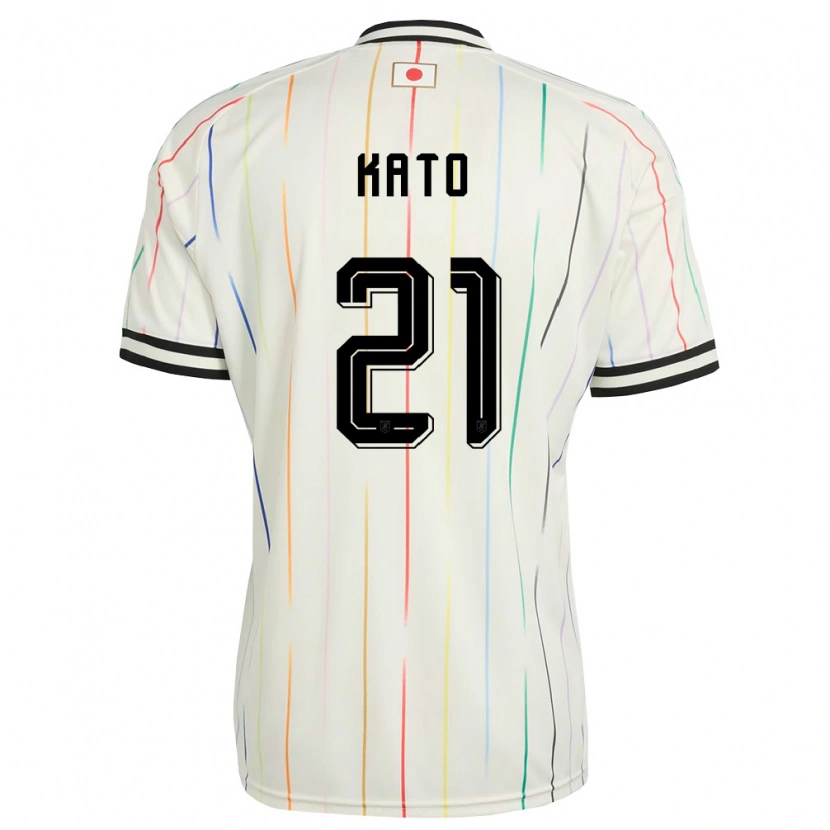 Danxen Hombre Camiseta Japón Hijiri Kato #21 Blanco Negro 2ª Equipación 26-28 La Camisa México
