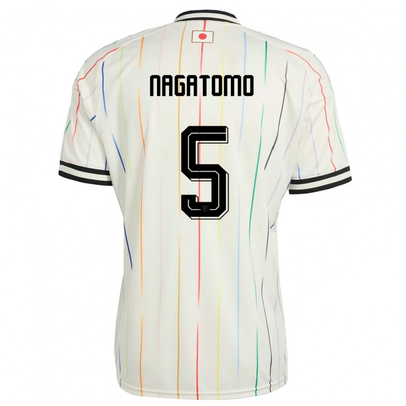 Danxen Hombre Camiseta Japón Yuto Nagatomo #5 Blanco Negro 2ª Equipación 26-28 La Camisa México