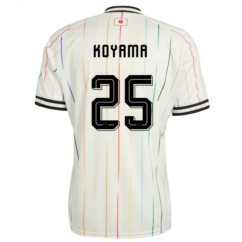 Danxen Hombre Camiseta Japón Shinomi Koyama #25 Blanco Negro 2ª Equipación 26-28 La Camisa México