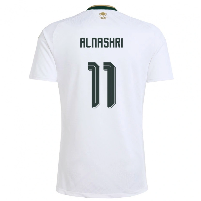 Danxen Hombre Camiseta Arabia Saudita Awad Alnashri #11 Blanco Verde Oro 2ª Equipación 26-28 La Camisa México