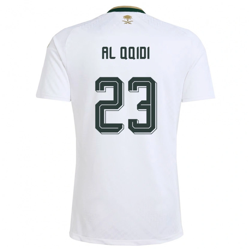 Danxen Hombre Camiseta Arabia Saudita Nawaf Al Qqidi #23 Blanco Verde Oro 2ª Equipación 26-28 La Camisa México