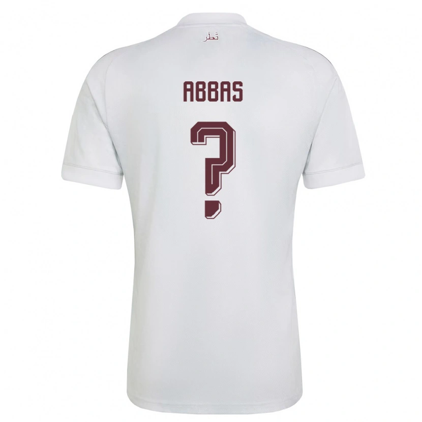 Danxen Hombre Camiseta Catar Nasser Abbas #0 Blanco Borgoña 2ª Equipación 26-28 La Camisa México