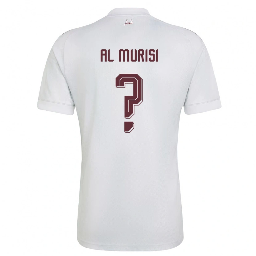 Danxen Hombre Camiseta Catar Abdallah Al Murisi #0 Blanco Borgoña 2ª Equipación 26-28 La Camisa México