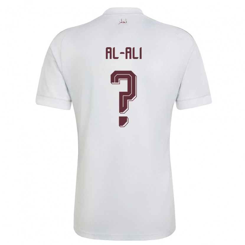 Danxen Hombre Camiseta Catar Abdulla Al-Ali #0 Blanco Borgoña 2ª Equipación 26-28 La Camisa México