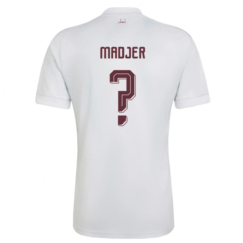 Danxen Hombre Camiseta Catar Lotfi Madjer #0 Blanco Borgoña 2ª Equipación 26-28 La Camisa México