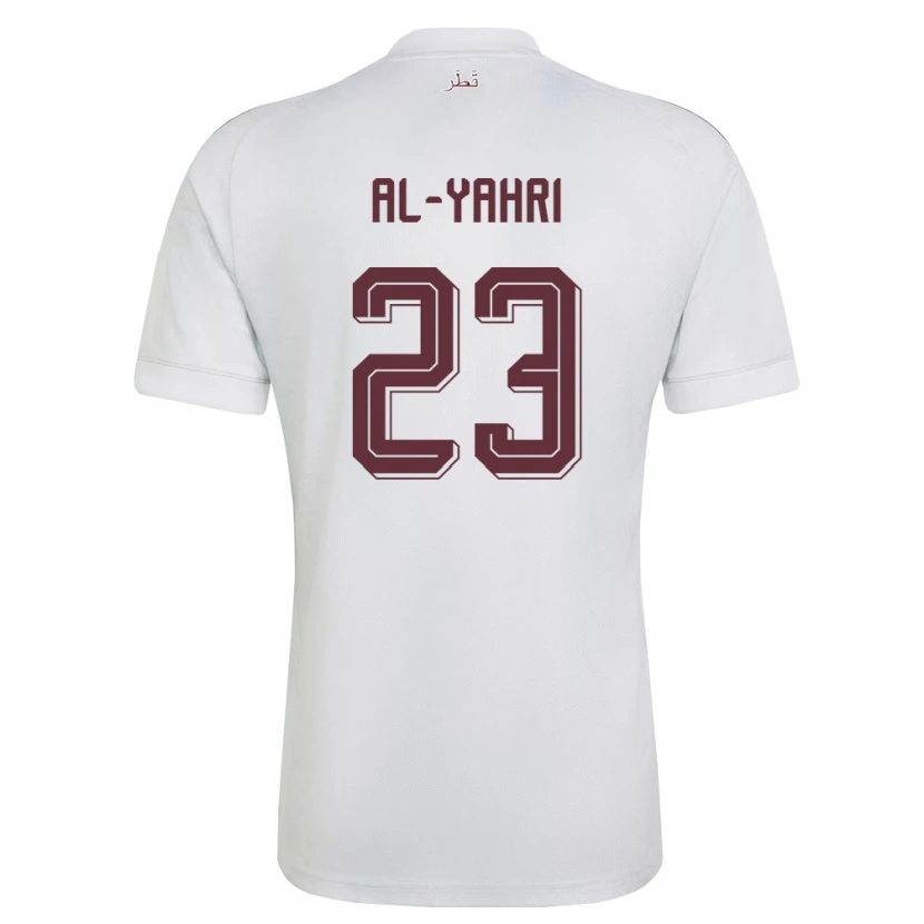 Danxen Hombre Camiseta Catar Nawaf Al-Yahri #23 Blanco Borgoña 2ª Equipación 26-28 La Camisa México