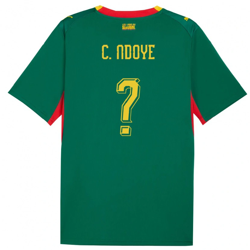 Danxen Hombre Camiseta Senegal Cheikh Ndoye #0 Verde Amarillo Rojo 2ª Equipación 26-28 La Camisa México