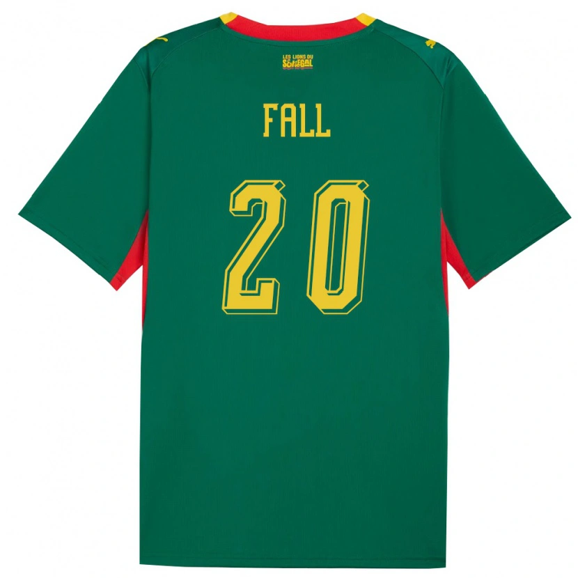 Danxen Hombre Camiseta Senegal Korka Fall #20 Verde Amarillo Rojo 2ª Equipación 26-28 La Camisa México