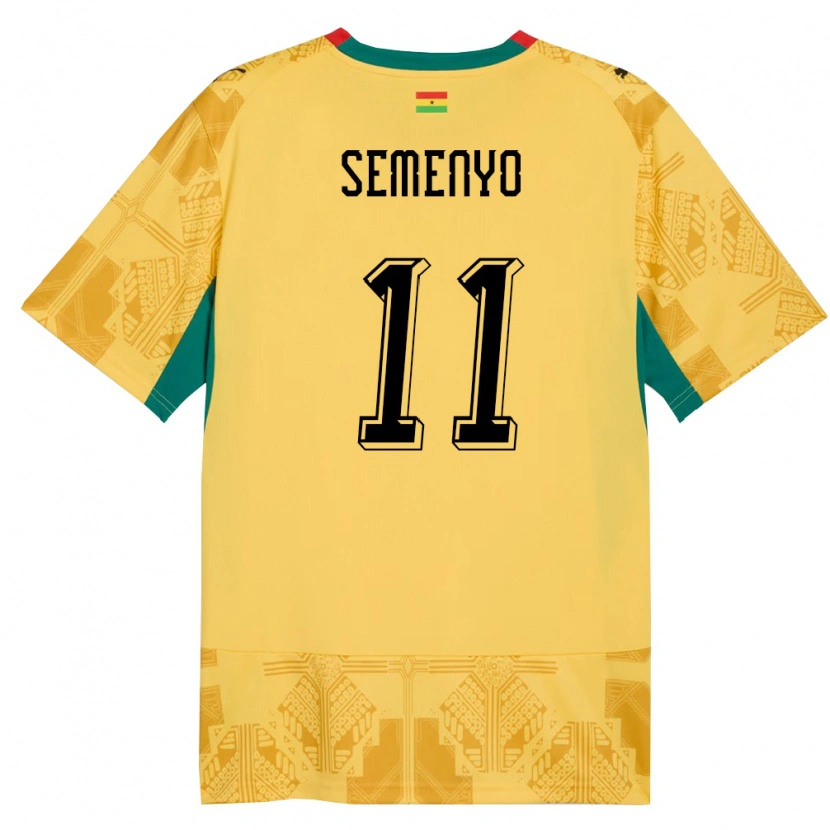 Danxen Hombre Camiseta Ghana Antoine Semenyo #11 Amarillo Rojo Negro 2ª Equipación 26-28 La Camisa México