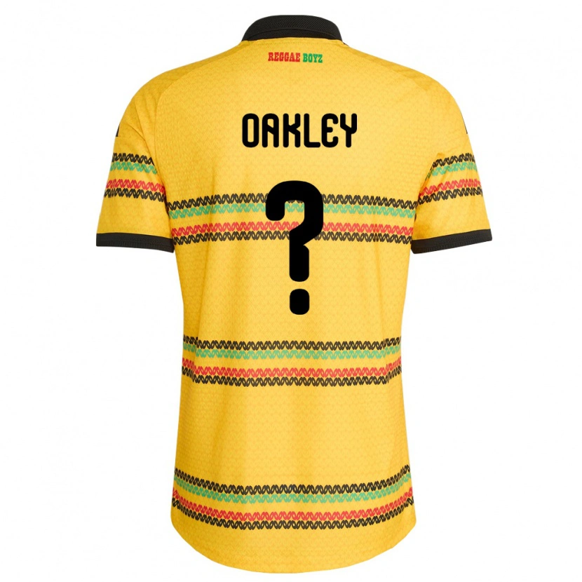 Danxen Mujer Camiseta Jamaica Katie Oakley #0 Amarillo Negro Verde 1ª Equipación 26-28 La Camisa México