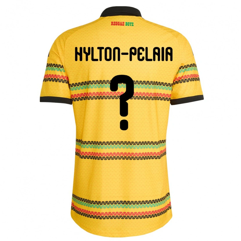 Danxen Mujer Camiseta Jamaica Jayda Hylton-Pelaia #0 Amarillo Negro Verde 1ª Equipación 26-28 La Camisa México