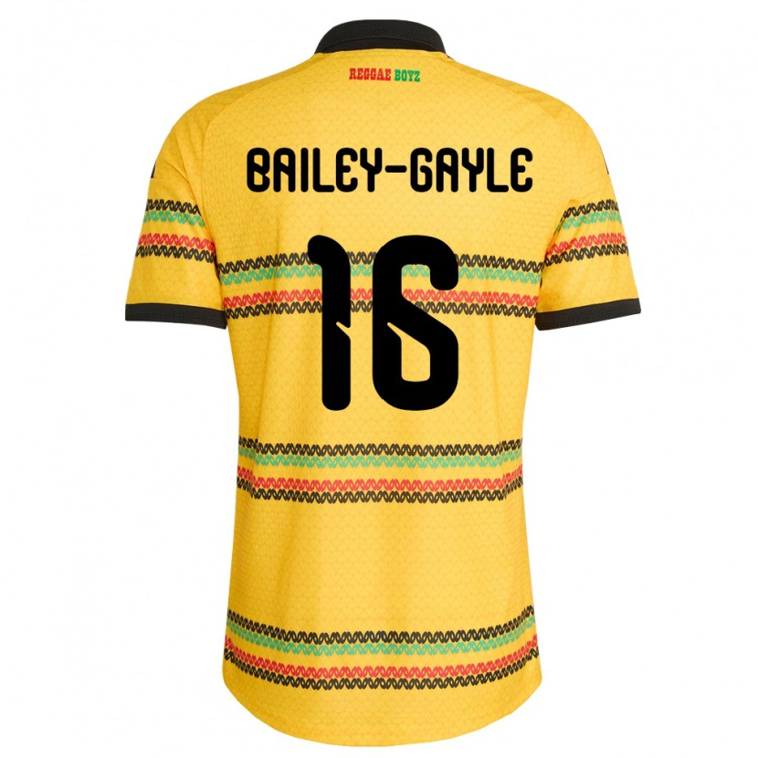 Danxen Mujer Camiseta Jamaica Paige Bailey-Gayle #16 Amarillo Negro Verde 1ª Equipación 26-28 La Camisa México
