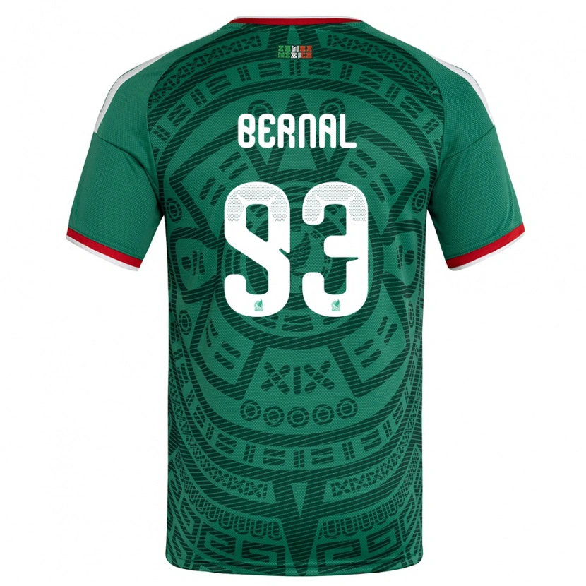 Danxen Mujer Camiseta México Rebeca Bernal #93 Verde Blanco Rojo 1ª Equipación 26-28 La Camisa México