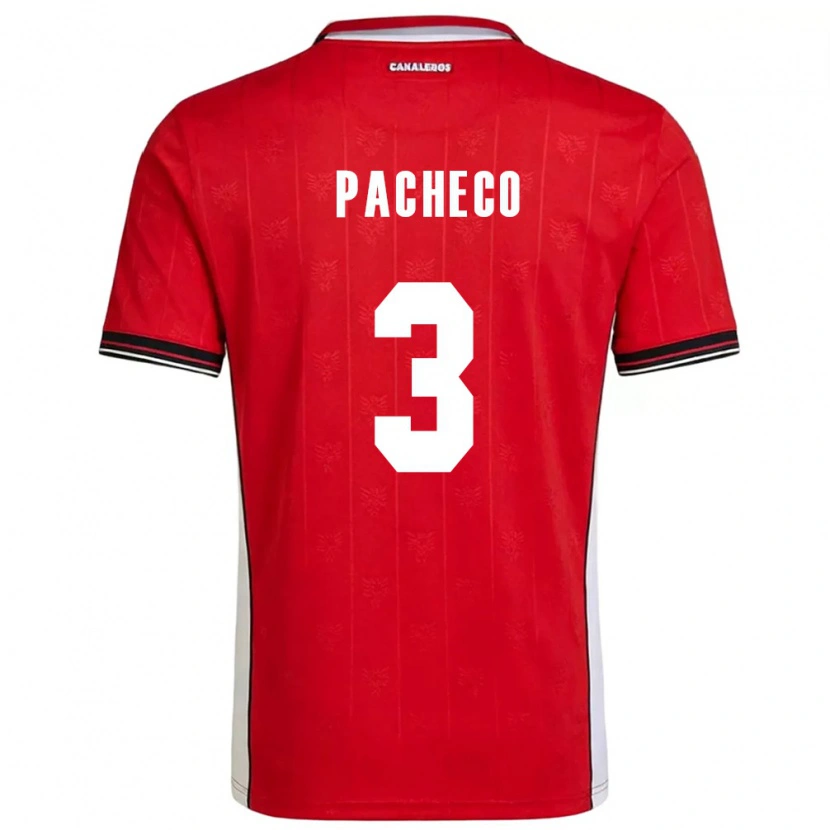 Danxen Mujer Camiseta Panamá Joseph Pacheco #3 Rojo Marrón Blanco 1ª Equipación 26-28 La Camisa México
