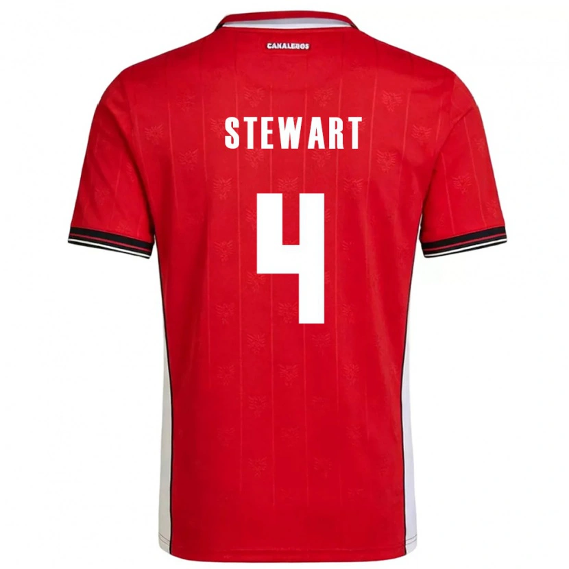 Danxen Mujer Camiseta Panamá Shayron Stewart #4 Rojo Marrón Blanco 1ª Equipación 26-28 La Camisa México