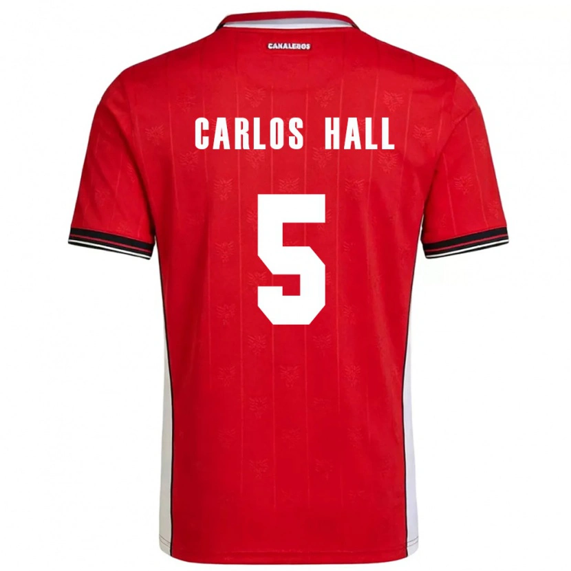 Danxen Mujer Camiseta Panamá Juan Carlos Hall #5 Rojo Marrón Blanco 1ª Equipación 26-28 La Camisa México