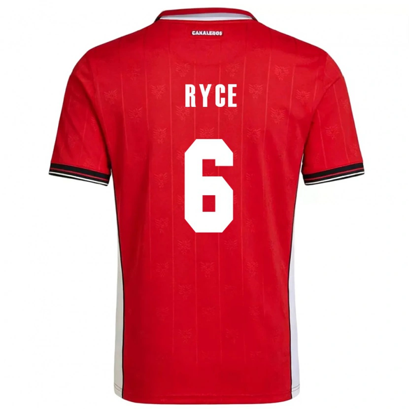 Danxen Mujer Camiseta Panamá Anel Ryce #6 Rojo Marrón Blanco 1ª Equipación 26-28 La Camisa México