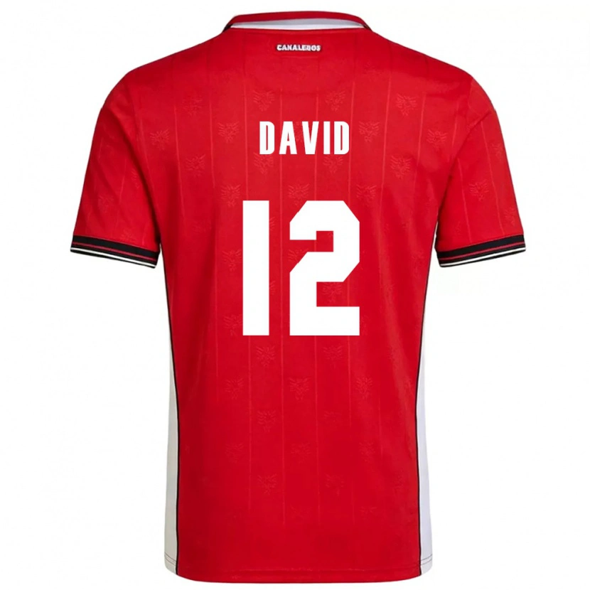 Danxen Mujer Camiseta Panamá Said David #12 Rojo Marrón Blanco 1ª Equipación 26-28 La Camisa México