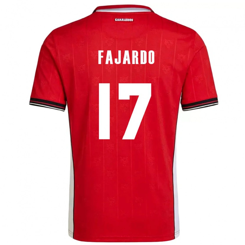 Danxen Mujer Camiseta Panamá José Fajardo #17 Rojo Marrón Blanco 1ª Equipación 26-28 La Camisa México