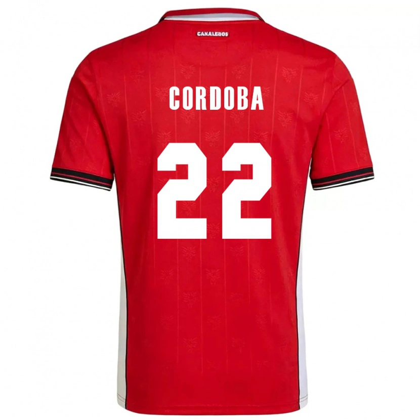 Danxen Mujer Camiseta Panamá Farissa Córdoba #22 Rojo Marrón Blanco 1ª Equipación 26-28 La Camisa México