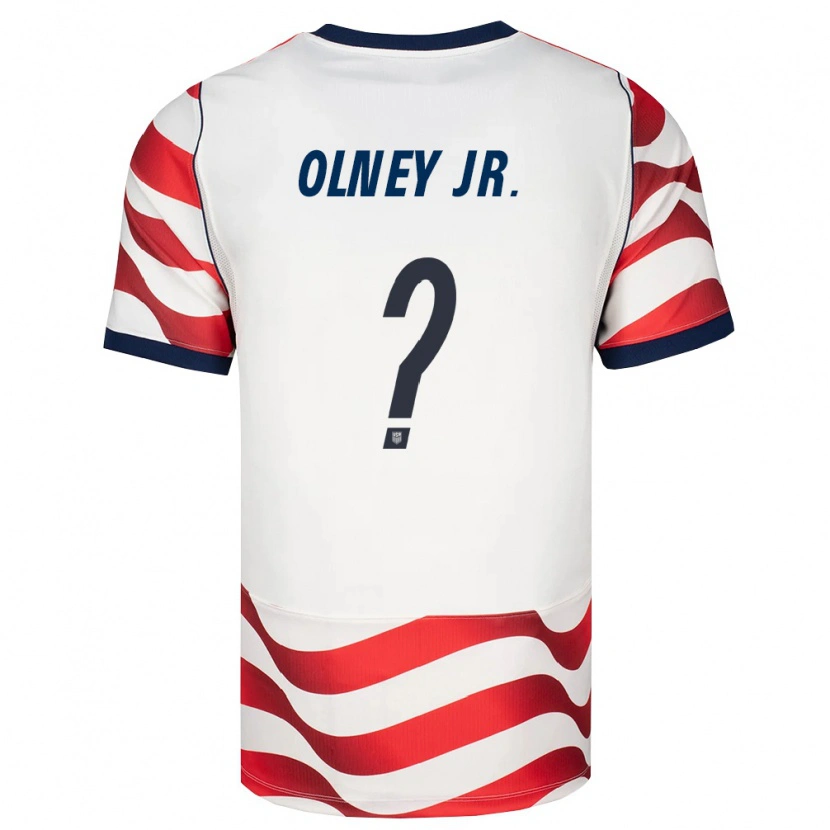 Danxen Mujer Camiseta Estados Unidos Cj Olney Jr. #0 Rojo Blanco Negro 1ª Equipación 26-28 La Camisa México