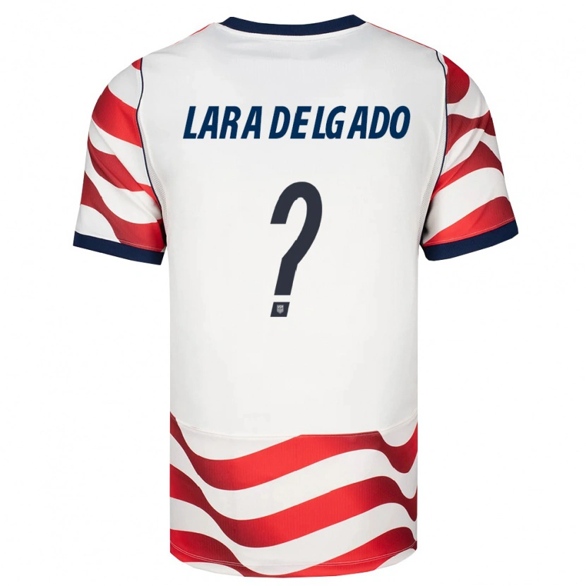 Danxen Mujer Camiseta Estados Unidos Jeffrey Lara Delgado #0 Rojo Blanco Negro 1ª Equipación 26-28 La Camisa México