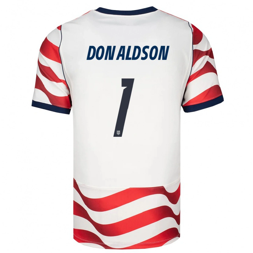 Danxen Mujer Camiseta Estados Unidos James Donaldson #1 Rojo Blanco Negro 1ª Equipación 26-28 La Camisa México