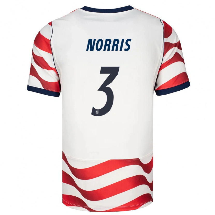 Danxen Mujer Camiseta Estados Unidos Nolan Norris #3 Rojo Blanco Negro 1ª Equipación 26-28 La Camisa México