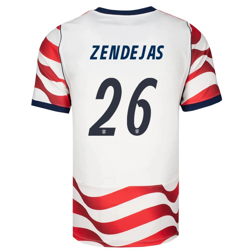 Danxen Mujer Camiseta Estados Unidos Álex Zendejas #26 Rojo Blanco Negro 1ª Equipación 26-28 La Camisa México